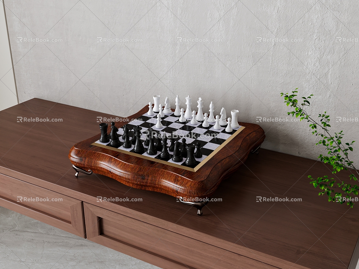 American Chess 3d model