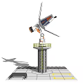 modern radar 3d model