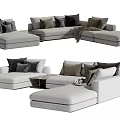 Modern Minotti corner multiplayer sofa 3d model