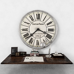 American clock decorations 3d model