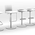Modern Colorful Bar Stools With Padded Seats And Metal Bases