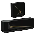 Stylish Modern TV Stand Collection Featuring Black Gray Hues And Geometric Details