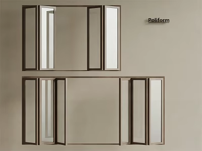 Modern Platform Glass Frame Structure Featuring Transparent Panels For Interior Design 3d model