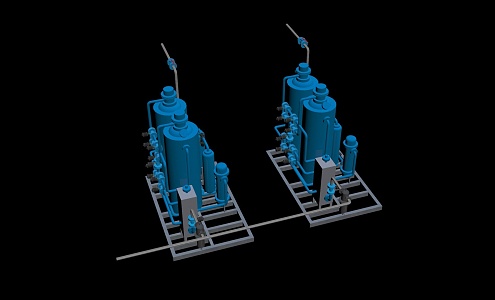 Displacer Chemical equipment Electromechanical treatment process 3d model