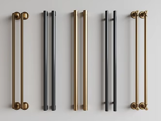 Modern Middle Ancient Handle Door Handle Glass Door Handle Cabinet Door Handle Wardrobe Handle Large Door Handle Long Handle 3d model