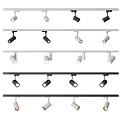 Track Mounted Downlights And Spotlights In White Black With Various Styles And Designs