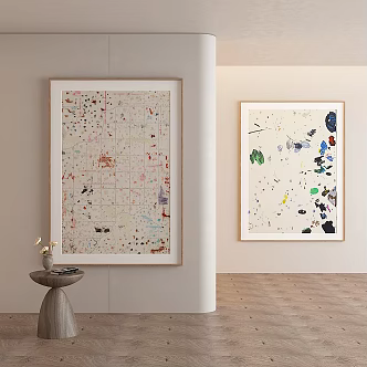 Modern Minimalist Decorative Painting 3d model