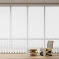 White Venetian Blinds In Interior With Window Wooden Floor And Stacked Blankets