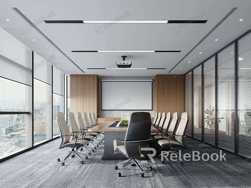 Modern Meeting Room Meeting Table and Chair model