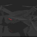 Sleek Modern Blue Quadcopter Drone With White Propellers And Aerodynamic Design