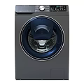 Samsung Front Load Washing Machine With Front View Interior Drum And Control Panel Features 3d model
