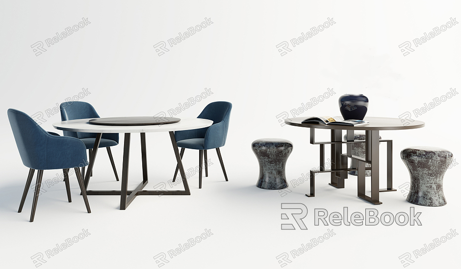 New Chinese Style Casual Table and Chair Combination Casual Table and Chair model