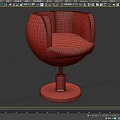 Modern Yellow Single Chair With Spherical Design And Silver Metal Base