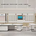 Modern Eyewear Store Interior With Eyeglasses Display Shelves Counter And Fitting Tables
