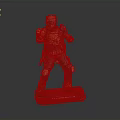 Titanfall 2 Character Figurine With Armored Suit Red Pants And Clenched Fists On Base