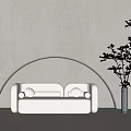 Modern Multiplayer Sofa Fleece Sofa 3d model