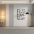 Modern background wall 3d model