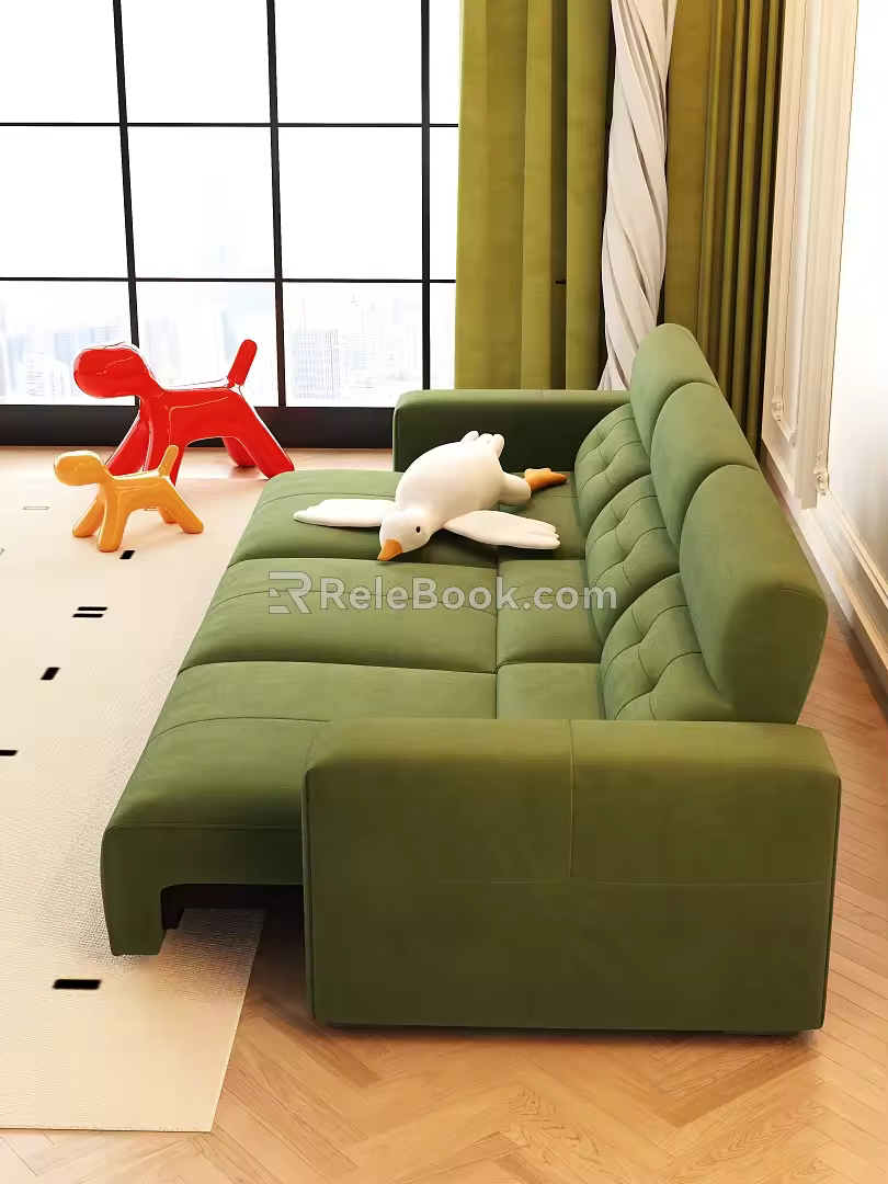 Modern Multiplayer Sofa Functional Sofa 3d model