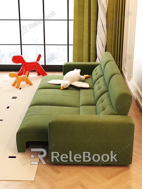 Modern Multiplayer Sofa Functional Sofa model