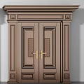 Elegant Classic Wooden Doors With Intricate Carvings Ornate Frames And Brass Handles
