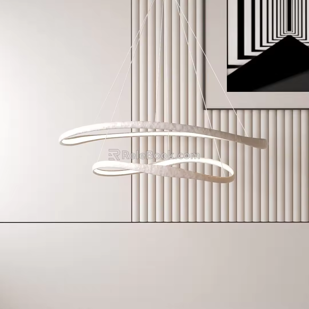 Modern chandelier 3d model