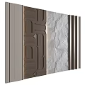 Decorative Wall Moldings With Wooden Stone And Metallic Textures For Interior Design