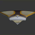 Modern Weapon Design With Tapered Shape Brown Orange Accents And Transparent Panels