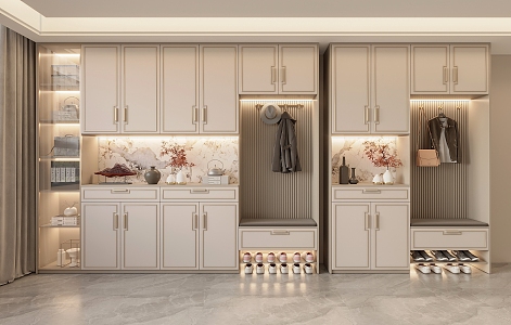 New Chinese Shoe Cabinet 3d model