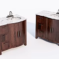 Modern Bathroom Vanities With Wooden Cabinets Marble Countertops Faucets Drawers And Doors