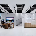 Modern 4S Store Showroom Interior With Reception Desk Display Area And Lighting Design