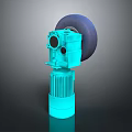 Blue Household Electric Grinding Tool With Motor Wheel And Cylindrical Body