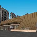 New Chinese style gate 3d model