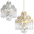 Modern Crystal Chandeliers With Glass Pendants And Metal Frame Design