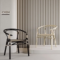 Quiet Rattan Single Chair 3d model