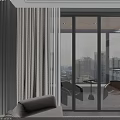 Modern Living Dining Room Interior With Sofa Dining Table Chandelier And Artwork