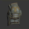 Medieval Weapon Armor Chest Plate With Golden Decorations And Intricate Design