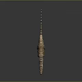 Spotted Long Neck Dinosaur 3D Model Featuring Brown White Yellow Spots On Gray Reflective Background