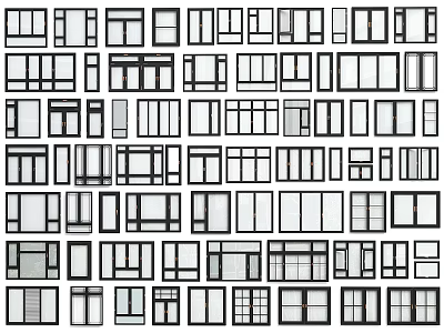 Various Casement Windows Designs And Styles For Modern Home Interior Decoration 3d model