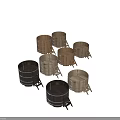 Traditional Wooden Barrel Bathtubs With Various Sizes And Wooden Steps Design