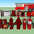 Fire fighting equipment 3d model