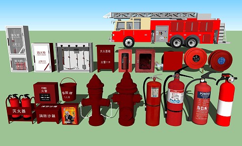 Fire fighting equipment 3d model