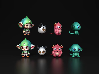 Ghost Cartoon Little Ghost Expression Pack Cartoon Elf Little Ghost Cartoon Little Ghost PBR Ghost Ghost Cartoon Animal Animal Character 3d model
