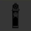 Modern Black Pistol With Sleek Design Metal Components And Textured Grip