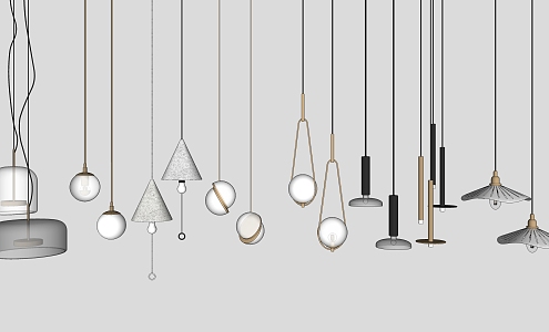 Modern Chandelier Simple Chandelier Combination 3d model