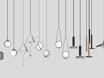 Modern Chandelier Simple Chandelier Combination 3d model