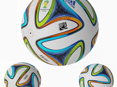 Adidas FIFA World Cup Official Soccer Balls With Three Vibrant Colorful Wave Patterns Sports Equipment 3d model