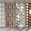 cement brick cement brick partition hollow brick partition tile 3d model