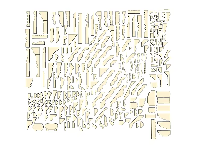 Gypsum Molding Various Decorative Designs for Interior Wall and Ceiling Decoration 3d model