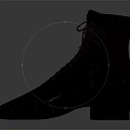Black Leather Lace Up Ankle Boots With Pointed Toe And Block Heel Design