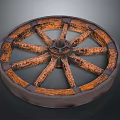 Vintage Wooden Car Wheel Featuring Rustic Spoke Design For Classic Automobiles